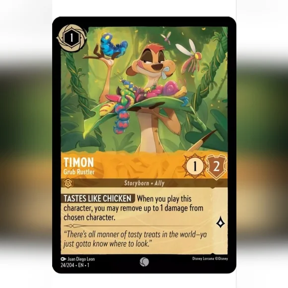 Disney | Toys | Timon Lion King Disney Lorcana Trading Card Tcg Foil |  Poshmark